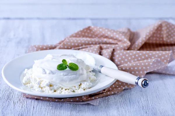 Stuga med gräddfil — Stockfoto