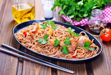 kızarmış et ve soba