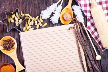 Ahşap masa pişirme için baharat