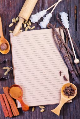 Ahşap masa pişirme için baharat