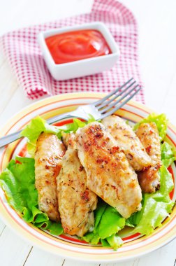 Kızarmış tavuk kanadı.