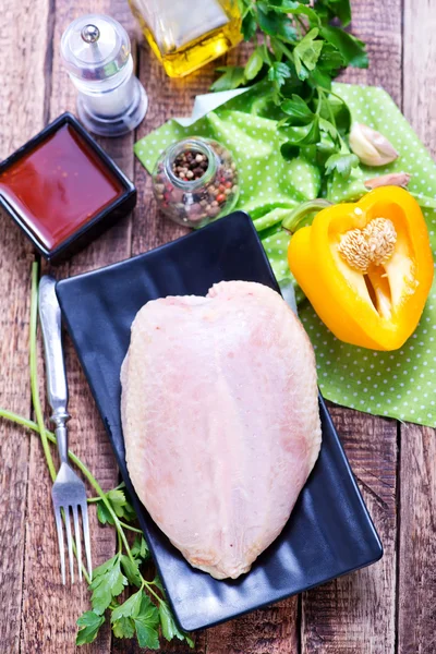 Raw chicken fillet — Stock Photo, Image