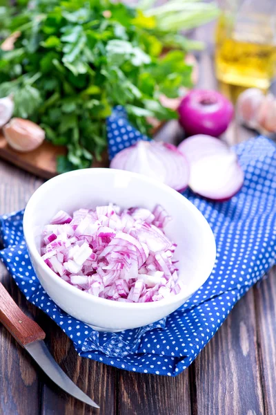 Raw red onions — Stock Photo, Image