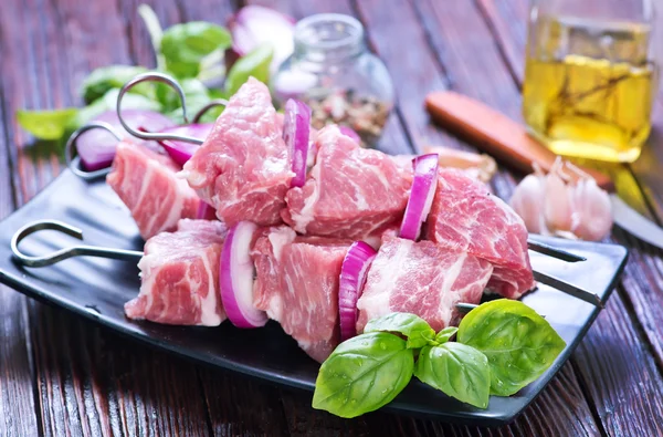 Raw meat for kebab — Stock Photo, Image