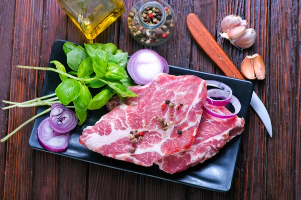 Rohes Fleisch für Dönerspieße — Stockfoto