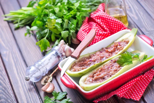 Marrow stuffed with meat — Stock Photo, Image