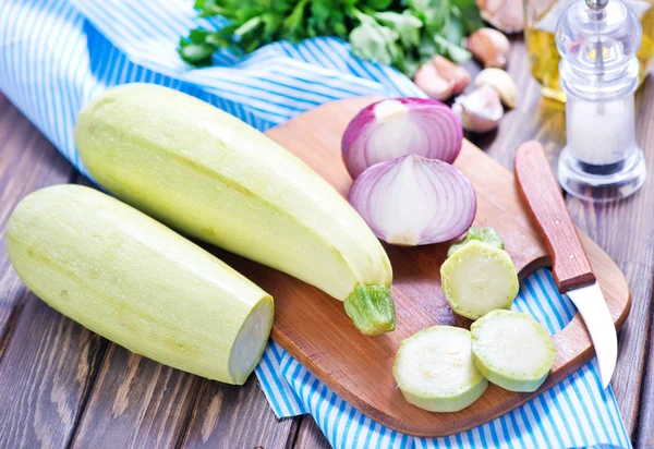 Raw marrows with parsley — Stock Photo, Image