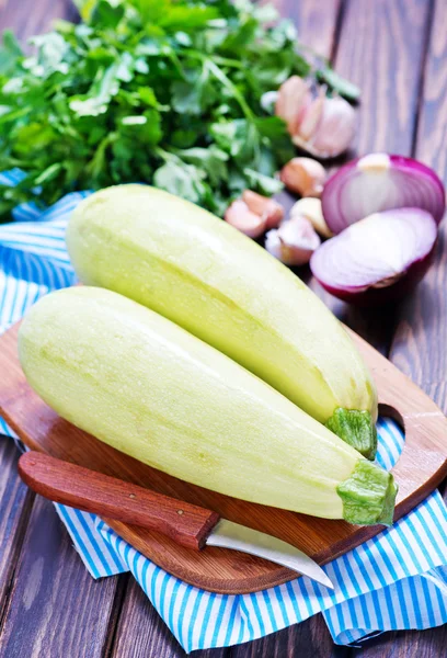 Raw marrows with parsley — Stock Photo, Image