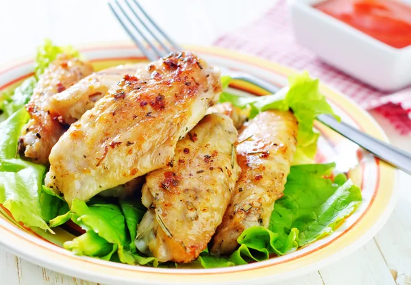 Kızarmış tavuk kanadı.