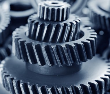 arka plan üzerinde metal Dişliler