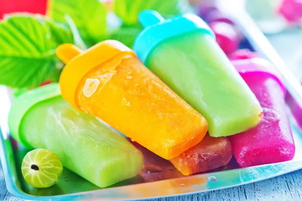 Homemade fruit icecreams — Stock Photo, Image