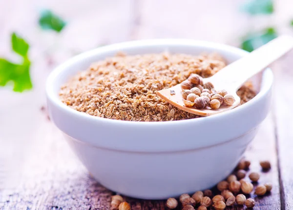 Tasty coriander in bowl — Stock Photo, Image