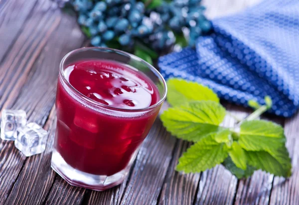 Blueberry drink in glass — Stock Photo, Image