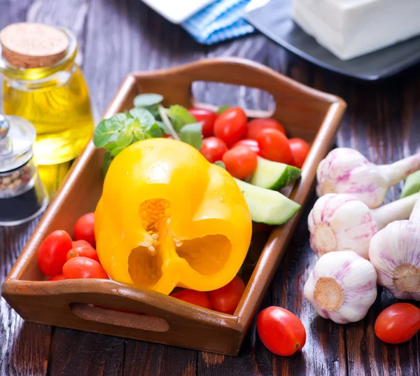 Produtos hortícolas frescos em bruto — Fotografia de Stock