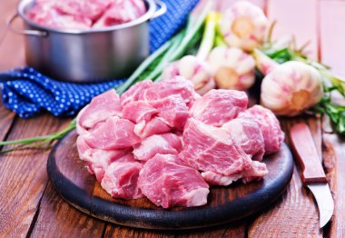 çiğ et baharatlar ile