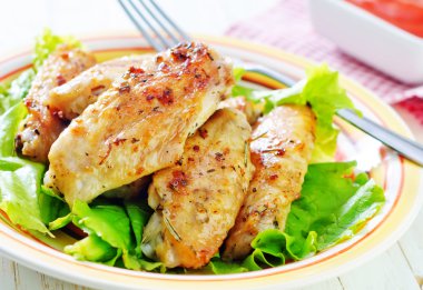 Kızarmış tavuk kanadı. 