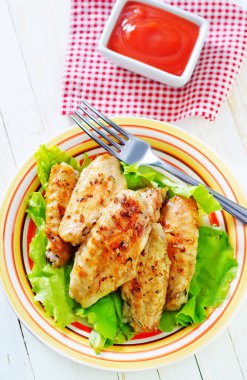 Kızarmış tavuk kanadı. 