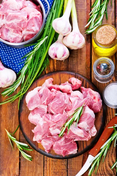 Raw meat with spices — Stock Photo, Image