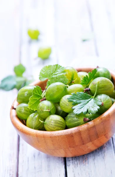 Fresh green gooseberries — Stock Photo, Image