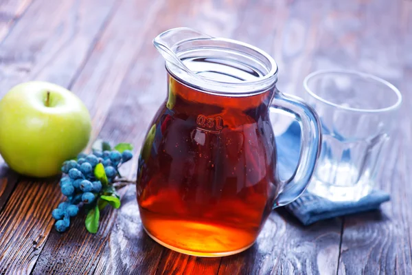 Fresh juice in glass jar — Stock Photo, Image