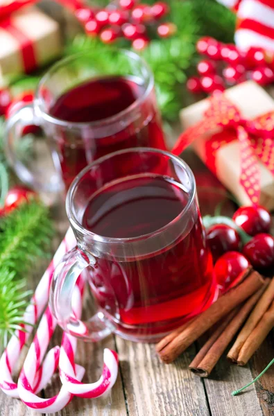 Kerst dranken in glazen — Stockfoto