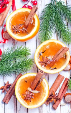 Noel turuncu içecekler