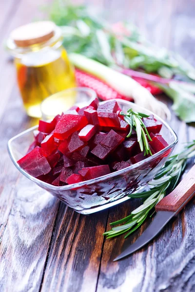 Salade van gekookte bieten — Stockfoto