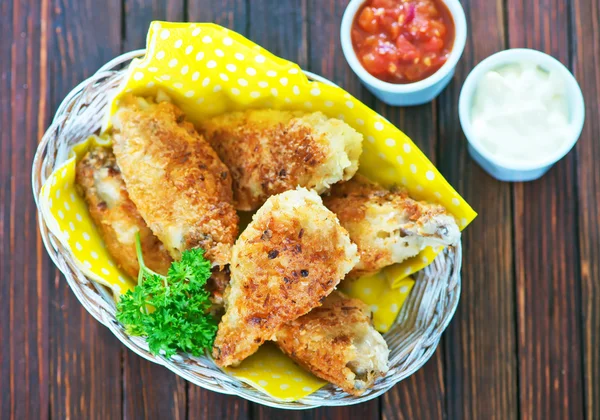 Alitas de pollo frito — Foto de Stock