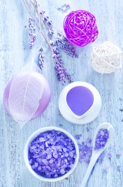 Sapone alla lavanda con sale marino — Foto Stock