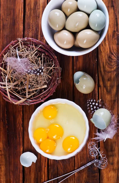 Yemas de huevos faisán — Foto de Stock