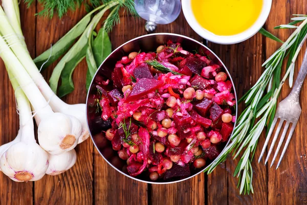 Salad with boiled beet — Stock Photo, Image