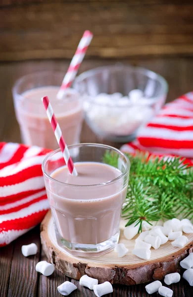 Kakaogetränke im Glas — Stockfoto