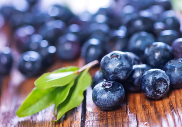 Fresh blueberries on table — Stock Photo, Image