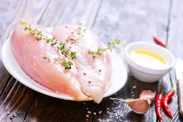 Raw chicken fillet — Stock Photo, Image