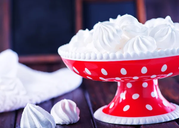 Mini meringues on table — Stock Photo, Image