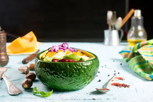 Ingredients Salad Vegetable Salad Bowl — Stock Photo, Image