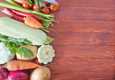 Arka plan üzerinde sebze