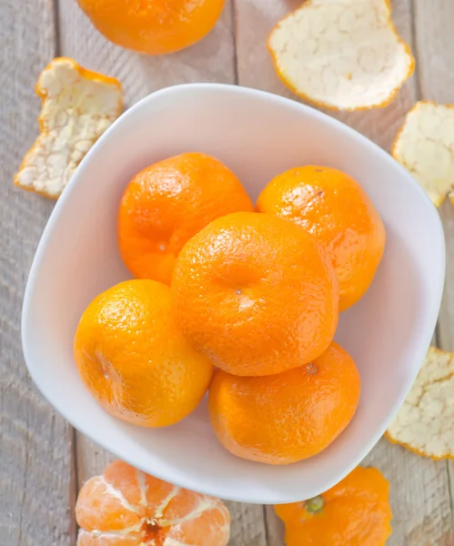 Mandarins in plate — Stock Photo, Image