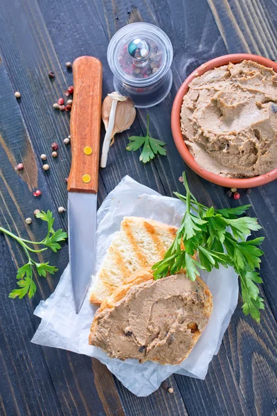 Pate és kenyér — Stock Fotó