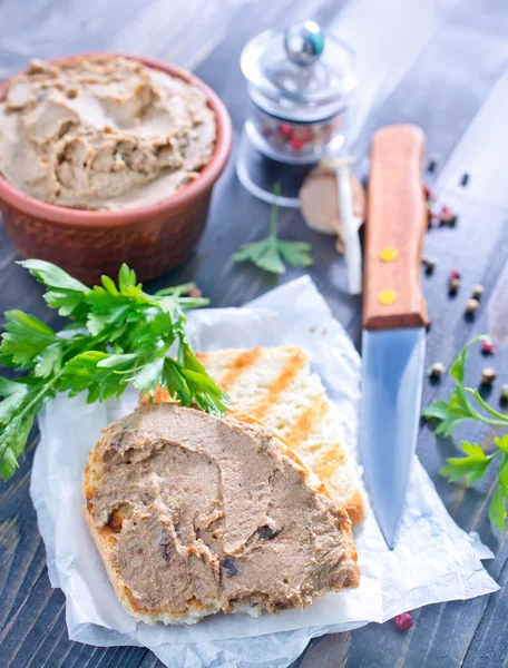 Pate and bread — Stock Photo, Image