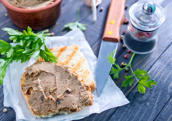 Pate és kenyér — Stock Fotó