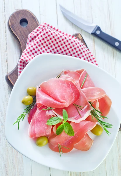 Geräucherter Schweineschinken — Stockfoto