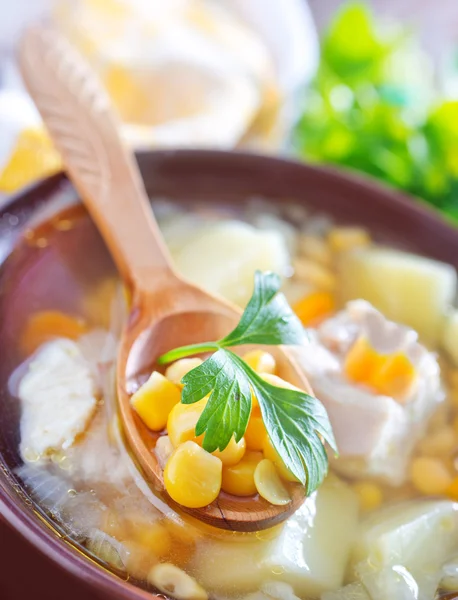 Corn soup — Stock Photo, Image