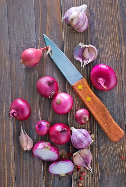 Garlic and onion — Stock Photo, Image