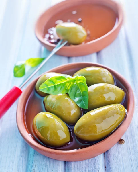 Green olives — Stock Photo, Image