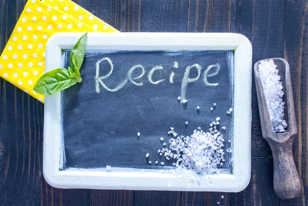 Bestuur voor recept — Stockfoto