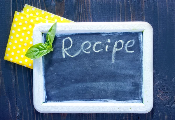 Placa para receita — Fotografia de Stock