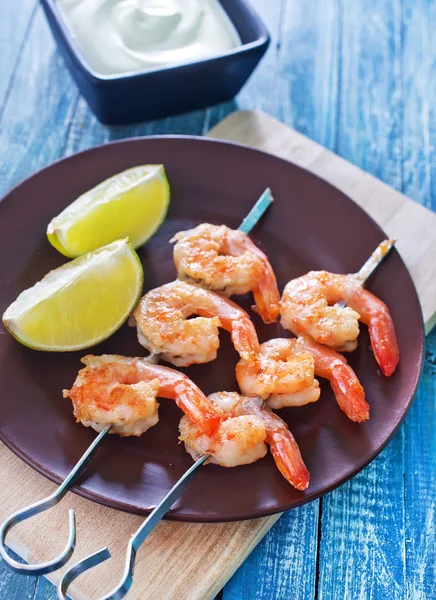 Fried shrimps — Stock Photo, Image