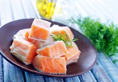 Somon plaka üzerinde