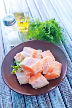 Somon plaka üzerinde